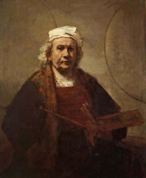 Rembrandt van rijn Self-Portrait with Tow Circles oil painting image